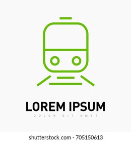 train transportation line vector icon