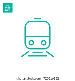 train transportation line vector icon