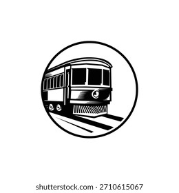 Design-Vorlage für das Logo des Zugverkehrs