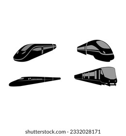 Train transportation set illustration vector design