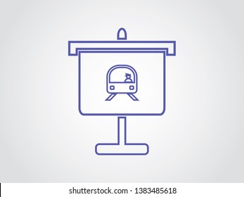 Train Transportation Subway Passenger Presentations Icon Symbol Outline