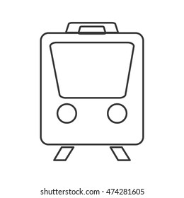 train transportation travel trip silhouette icon. Flat and isolated design. Vector illustration