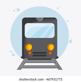 Train transportation vehicle travel. Colorfull and flat , vector 