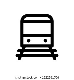 Train (Travel) icon outline vector. isolated on white background