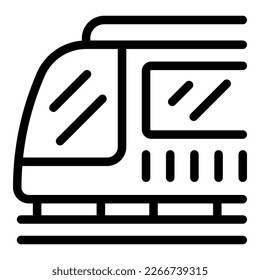 Train travel icon outline vector. World study. Tourism offer