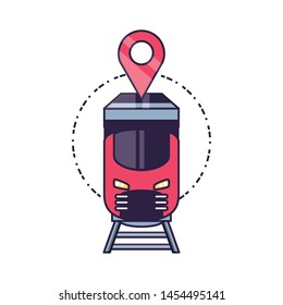 train travel vehicle with pin location