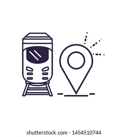 train travel vehicle with pin location