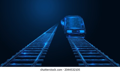 A train traveling rails