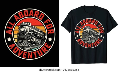 
Train T-Shirt, Train Lovers, Railroad T Shirts, Railroad Shirt, Train Tshirt, Steam Engine
 Gifts for Men, Locomotive Shirt, Railroad Gift, Retro Train Tee, Steam Engine T-Shirt