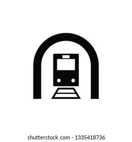 Train, tunnel, icon. Element of simple icon for websites, web design, mobile app, infographics. Thick line icon for website design and development, app development