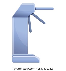 Train turnstile icon. Cartoon of train turnstile vector icon for web design isolated on white background