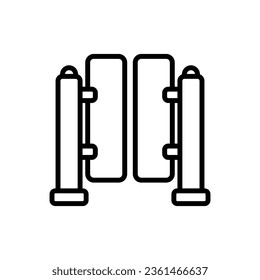 Train Turnstile Outline Icon Vector Illustration 