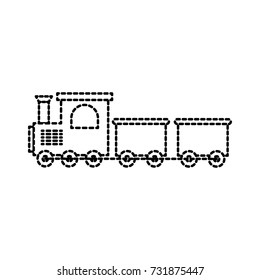 train two wagon children toy isolate on a white background