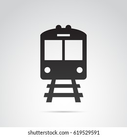 Train, underground icon isolated on white background. Vector art.