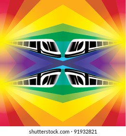 train vector background
