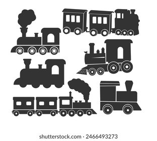 Train Vector Bundle Design Train silhouette Train Clipart  Train Toy