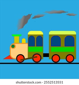 Train vector design with chimney