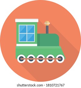 train vector flat color icon 