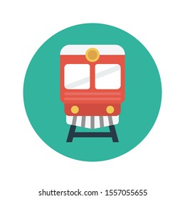 train vector flat colour icon