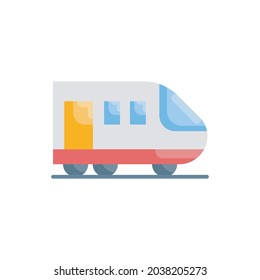Train vector flat icon style illustration. Eps 10 file