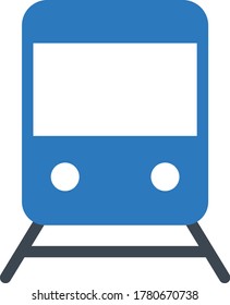 icono de color de glifo vectorial del tren 