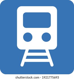 train vector glyph colour icon