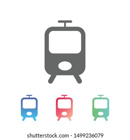 Train vector glyph style icon