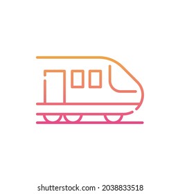 Train vector gradient icon style illustration. Eps 10 file