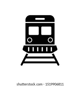 Train Vector Graphics Icon in Black Color