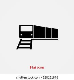 train vector icon, vector best flat icon, EPS