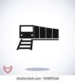train vector icon, vector best flat icon, EPS