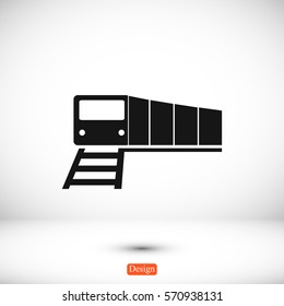 train vector icon, vector best flat icon, EPS