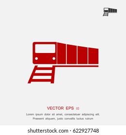 train vector icon, vector best flat icon, EPS