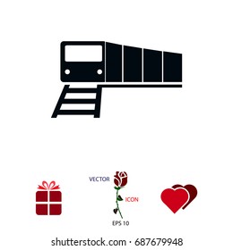 train vector icon, vector best flat icon, EPS