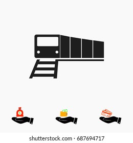 train vector icon, vector best flat icon, EPS