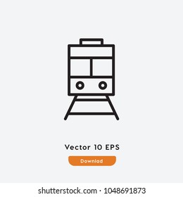 Train vector icon. Fast train symbol. Best modern flat pictogram illustration for web and mobile apps design.