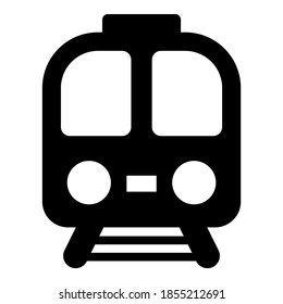 Zug Vektorsymbol glyph Stil für Web und Mobile.