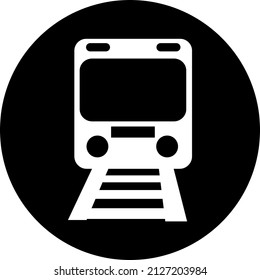 Train vector icon illustration in circle..eps
