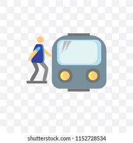 Train vector icon isolated on transparent background, Train logo concept