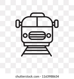 Train vector icon isolated on transparent background, Train logo concept