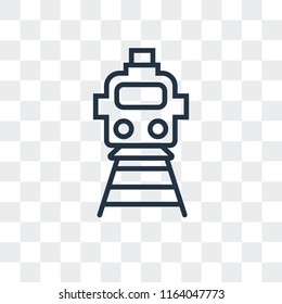Train vector icon isolated on transparent background, Train logo concept