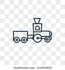 Train vector icon isolated on transparent background, Train logo concept