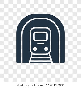 Train vector icon isolated on transparent background, Train transparency logo concept