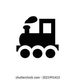 Icono del vector del tren, aislado en fondo blanco