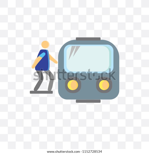 Train vector icon isolated on transparent\
background, Train logo\
concept