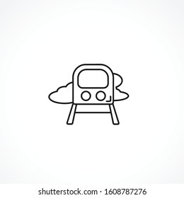 train vector icon on white background
