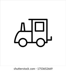 Icono del vector del tren en fondo blanco