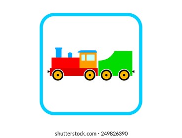Train vector icon on white background