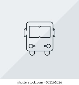 Train Vector Icon, The outlined symbol of train's front side. Simple, modern flat vector illustration for mobile app, website or desktop app   