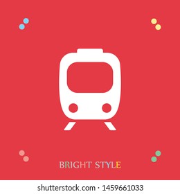 A train vector icon. A railway icon. A sign of a train and a tram.